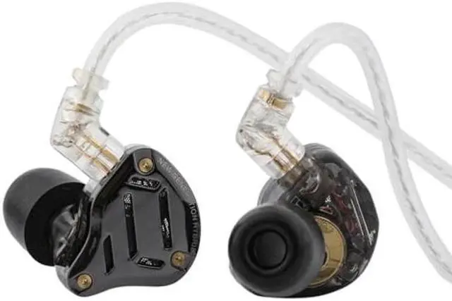 Main image of Linsoul KZ ZS10 PRO 2 In Ear Monitor IEM, 1DD+4BA Hybrid Wired Earbuds, with 4-Level Tuning Switch, 3-Way Crossover Gaming Earbuds, Silver-plated IEM Cable for Musician Audiophile (Black, Without Mic)