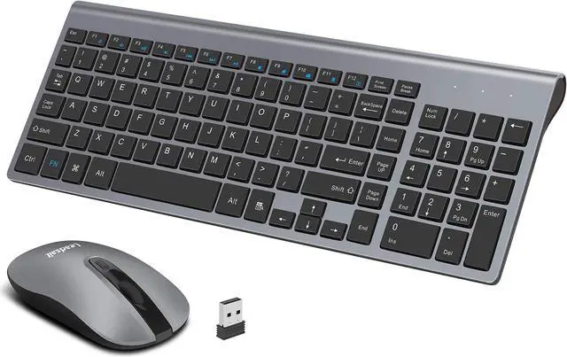 Main image of LeadsaiL Wireless Keyboard and Mouse Combo, Wireless USB Mouse and Computer Keyboard Set, Compact and Silent for Windows Laptop, Desktop, PC