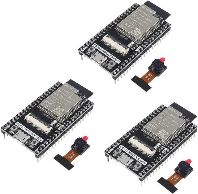 Main image of MELIFE 3pcs ESP32 ESP32-WROVER Dev Board Compatible with Camera Wi-Fi Bluetooth Module, C Python Code, Detailed Tutorials, Example Projects