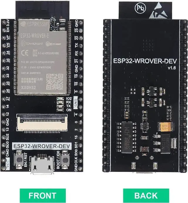 Alt view image 3 of 5 - MELIFE 3pcs ESP32 ESP32-WROVER Dev Board Compatible with Camera Wi-Fi Bluetooth Module, C Python Code, Detailed Tutorials, Example Projects