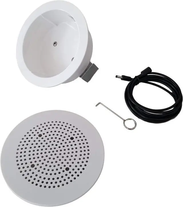 Main image of Mount Genie Flush Mount | Built-in Wall or Ceiling Bluetooth Speaker Mount [2019 Model] | Includes Optional Grill. Award Winning Design. Fantastic Sound (White, 1-Pack)