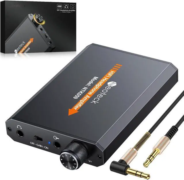 Main image of Neoteck Portable 3.5mm Headphone Amplifier Two-Stage Gain Switch, 16-150 Ohm, Aluminum Matte Surface