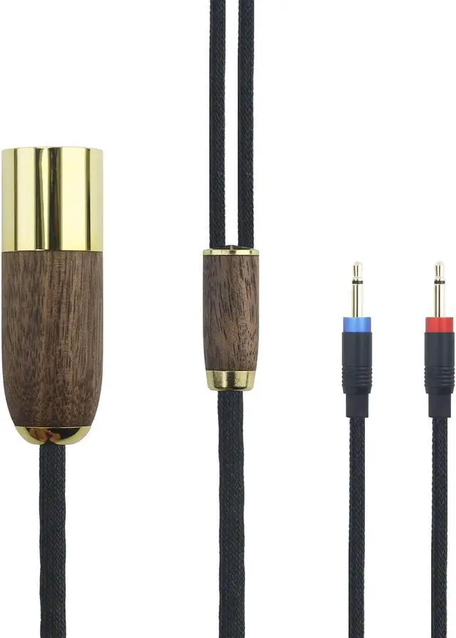 Main image of NewFantasia 4-pin XLR Balanced Cable 6N OCC Copper Silver Plated cable for Monolith M1060, M1060C, M565, M565, for AudioQuest NightHawk Headphone Walnut Wood Shell (2X 2.5mm Version)