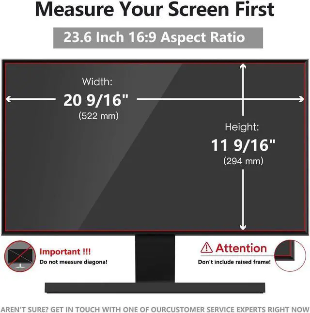 Alt view image 2 of 5 - Pozlle 23.6 Inch Computer Privacy Screen Shield for 16:9 Widescreen Desktop Monitor - Anti-Glare Blue Light Privacy Filter and Anti Spy Privacy Screen Protector Film