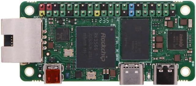 Main image of Radxa Zero 3E RK3566 4-core CPU SBC, GPU, NPU, HDMI with 1080P Output, and Gigabit Ethernet Single Board Computer (Radxa Zero 3E 4GB with GPIO)