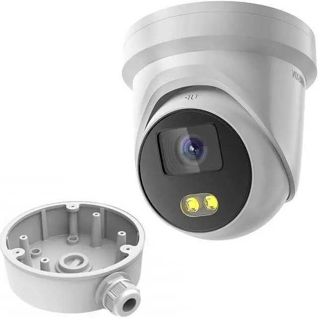 Main image of DS-2CD2387G2-LU 8MP 4K ColorVu AI PoE IP Camera Outdoor Fixed Turret Network Camera Security Camera with Human and Vehicle Detection Bundle with DS-1280ZJ-PT6 Water-Proof Junction Box Mount Bracket