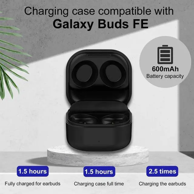 Alt view image 3 of 5 - Charging Case Replacement Compatible with Galaxy Buds FE(Wired Charging Only, Earbuds not Included, Black)