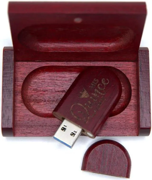 Alt view image 3 of 5 - Mis Quince Anos Wooden Oval USB Box Flash Drive 64gb 3.0 Super-Speed Thumb Drive/Perfect for Video/Photography for Birthday/Photographer/ 15 Anos Thumb Drive Holder case