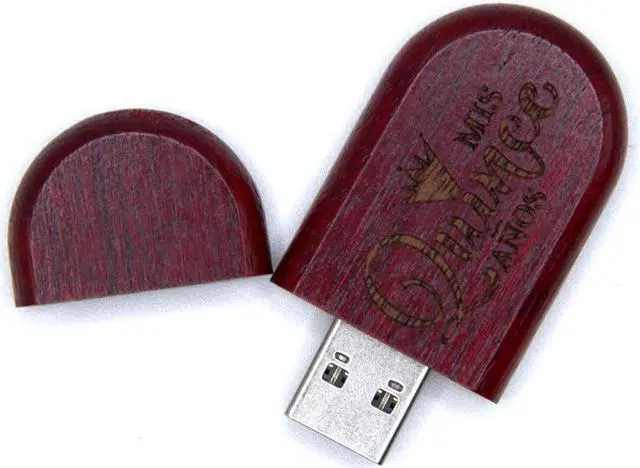 Alt view image 5 of 5 - Mis Quince Anos Wooden Oval USB Box Flash Drive 64gb 3.0 Super-Speed Thumb Drive/Perfect for Video/Photography for Birthday/Photographer/ 15 Anos Thumb Drive Holder case