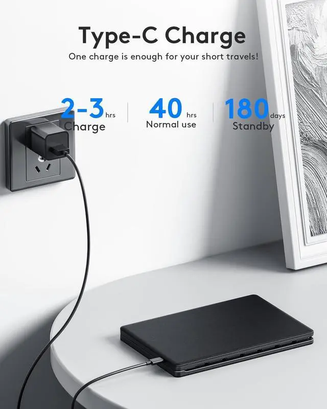 Alt view image 3 of 5 - Samsers Bluetooth Foldable Keyboard, Wireless Portable Folding Keyboards, Full-Size Ultra-Slim Rechargeable Connect Up to 3 Devices for iOS Android Windows Phone Tablet and Laptop, Black