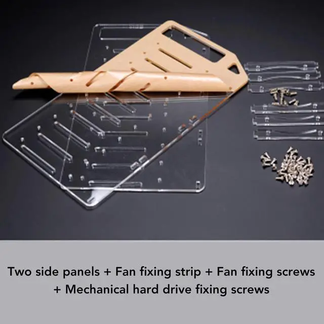 Alt view image 4 of 5 - DIY Acrylic Transparent Hard Drive Rack, 3.5 Inch Desktop Clear Acrylic Hard Drive Stand DIY Hard Drive Stand (10 Layers)