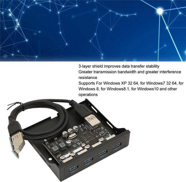5.25" Multifunction Front Panel, With 6-way Card Reader, Black | USB 3.0 | Card Readers | Computer | English