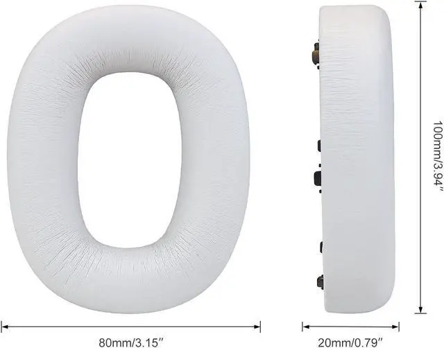 Alt view image 4 of 5 - SINOWO Replacement Earpads for Bowers & Wilkins PX8/PX7 S2 Wireless Noise-Cancelling Headphones(Do Not Fit PX7),Ear Pads Cushions with Noise Isolation Memory Foam,Soft Protein Leather-White
