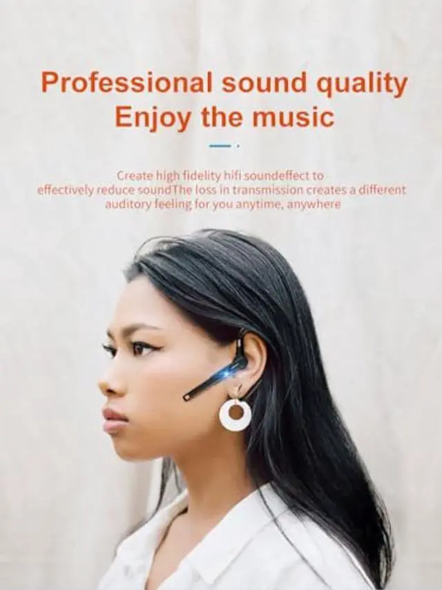 Alt view image 4 of 5 - URIZONS Rotatable Earhook TWS Gaming On Ear Earbuds - Wireless Earphones Low Latency Over Ear Bluetooth Headphones Open Ear TWS Headset Suitable for Gamers/Runners/Fitters/Sport-Black