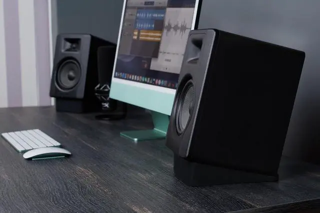 Alt view image 3 of 5 - Sound Addicted DSS - Universal Silicone Desktop Speaker Stand (Pair) for 3''- 5'' inches Speakers or Studio Monitors