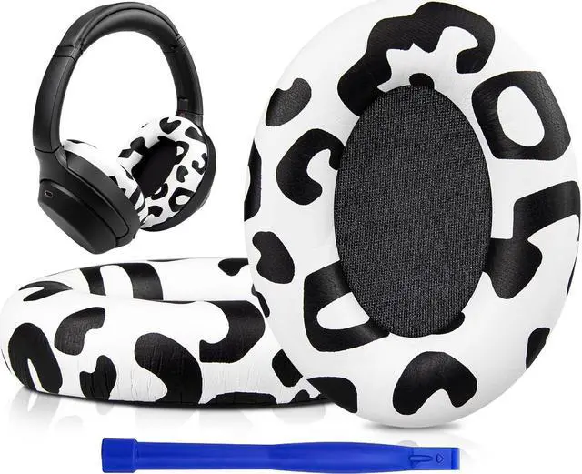 Main image of SOULWIT Professional Earpads Cushions Replacement for Sony WH-1000XM3 (WH1000XM3) Over-Ear Headphones, Ear Pads with Softer Protein Leather, Noise Isolation Memory Foam, Added Thickness (Snow Leopard)