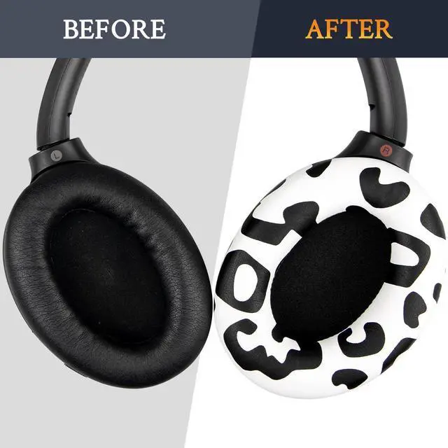 Alt view image 5 of 5 - SOULWIT Professional Earpads Cushions Replacement for Sony WH-1000XM3 (WH1000XM3) Over-Ear Headphones, Ear Pads with Softer Protein Leather, Noise Isolation Memory Foam, Added Thickness (Snow Leopard)