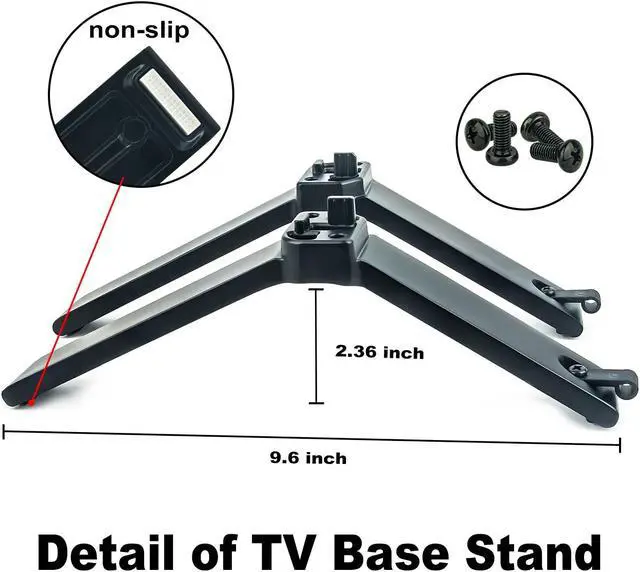 Alt view image 4 of 5 - AIDITIYMI 2087-L 2087-R TV Base Stand, TV Stand Legs Replacement compatible with Toshiba 50-inch 55-inch Class C350 Series LED 4K UHD Smart TV 50C350LU 55C350LU - TV Stand Base with Screws