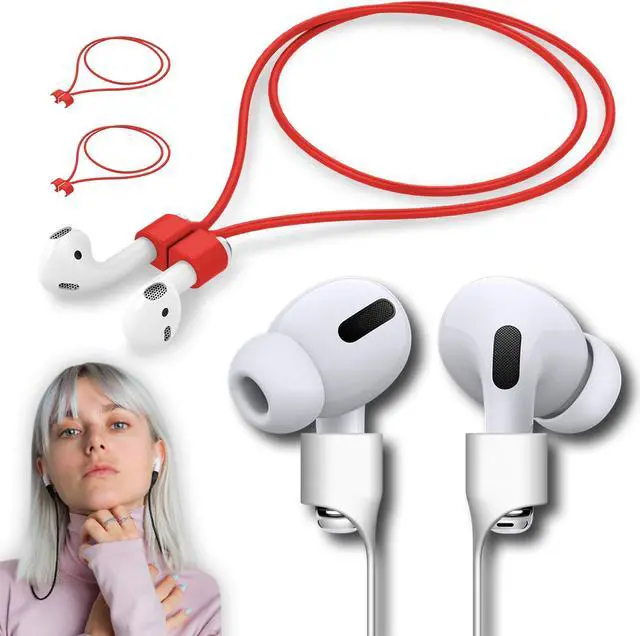 Main image of Ultra Strong Magnetic Airpod Pro Strap Anti-Lost Cord Sports Lanyard Compatible with Airpods 3rd 2nd Generation Pro 3 2 1 (3 Red)