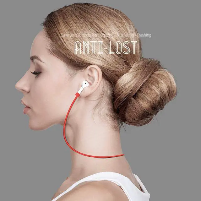 Alt view image 2 of 5 - Ultra Strong Magnetic Airpod Pro Strap Anti-Lost Cord Sports Lanyard Compatible with Airpods 3rd 2nd Generation Pro 3 2 1 (3 Red)