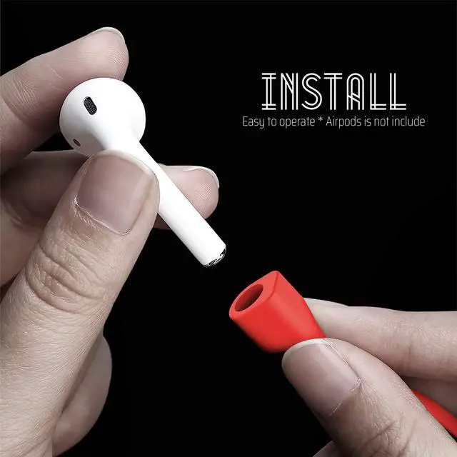 Alt view image 4 of 5 - Ultra Strong Magnetic Airpod Pro Strap Anti-Lost Cord Sports Lanyard Compatible with Airpods 3rd 2nd Generation Pro 3 2 1 (3 Red)