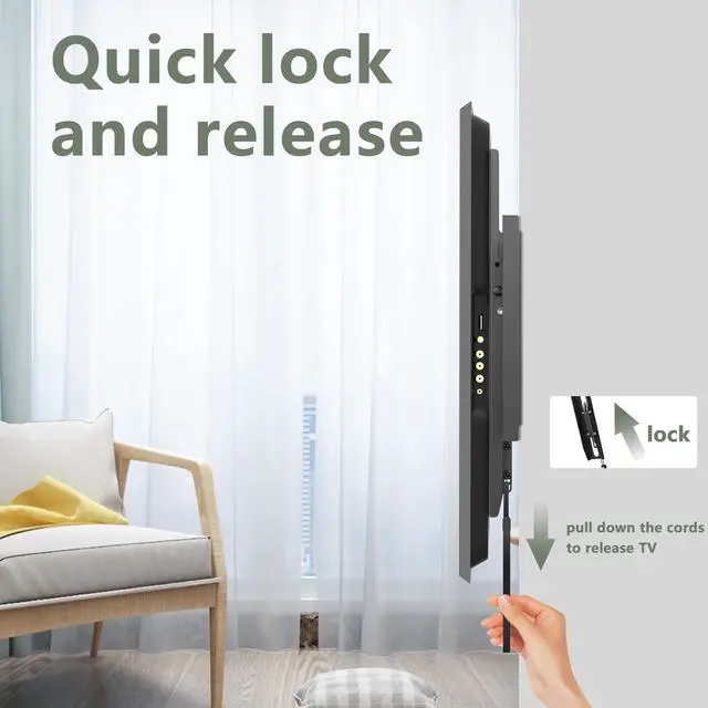 Alt view image 3 of 5 - Tilting TV Wall Mount for 37-82 Inch TVs Mounts Up to 132 lbs & Full Motion TV Wall Mount for 26-60 Inch TV Mounts Up to 77 lbs