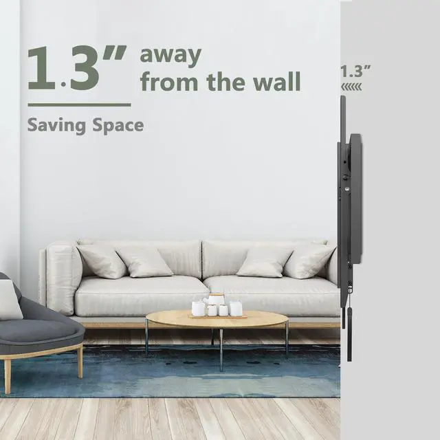 Alt view image 4 of 5 - Tilting TV Wall Mount for 37-82 Inch TVs Mounts Up to 132 lbs & Full Motion TV Wall Mount for 26-60 Inch TV Mounts Up to 77 lbs