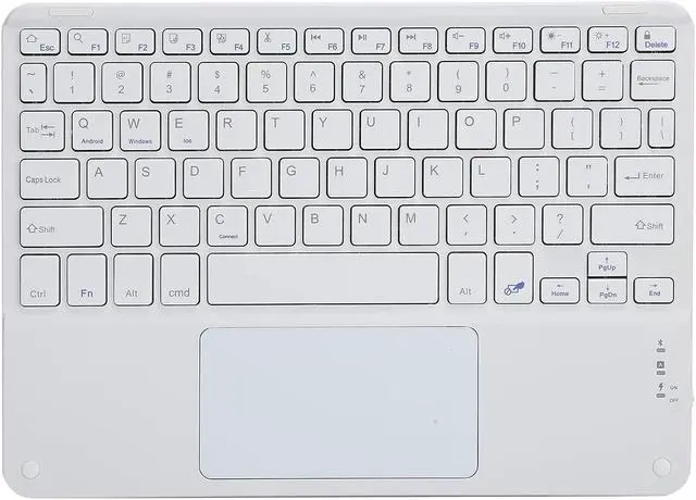 Main image of 10in Keyboard with Touchpad Smartphones, for Tablets, Laptops, and Desktop Computers (White)