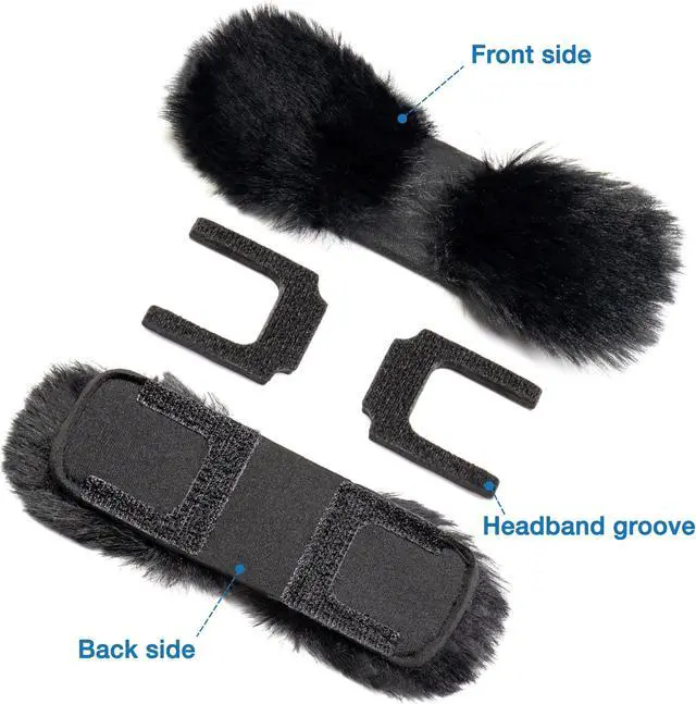 Alt view image 3 of 5 - Voarmaks Refresh Kit Compatible with Bose A20 A10 Aviation Headsets Featuring Breathable Velour Ear Pads,3 Durable Mic Foam Cover,Headband Cushion Pads