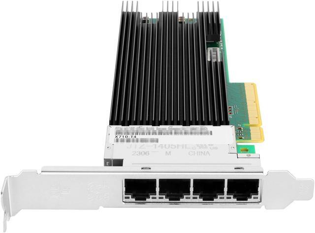 Alt view image 2 of 5 - Vogzone 10Gb PCI-E NIC Network Card for Intel X710-T4,100MbE/1GbE/10GbE Copper Quad RJ45 Ports, with Intel XL710BM1 Chip,10GbE PCI Express 3.0 X8 Ethernet Adapter Support Windows/Linux/VMware