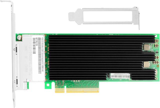 Alt view image 3 of 5 - Vogzone 10Gb PCI-E NIC Network Card for Intel X710-T4,100MbE/1GbE/10GbE Copper Quad RJ45 Ports, with Intel XL710BM1 Chip,10GbE PCI Express 3.0 X8 Ethernet Adapter Support Windows/Linux/VMware