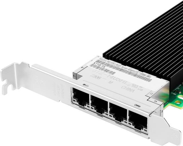 Alt view image 5 of 5 - Vogzone 10Gb PCI-E NIC Network Card for Intel X710-T4,100MbE/1GbE/10GbE Copper Quad RJ45 Ports, with Intel XL710BM1 Chip,10GbE PCI Express 3.0 X8 Ethernet Adapter Support Windows/Linux/VMware