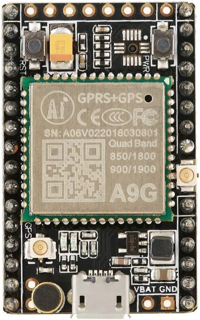 Alt view image 3 of 5 - Walfront A9G Development Board GSM GPRS GPS BDS SMS Module Data Transmission Positioning