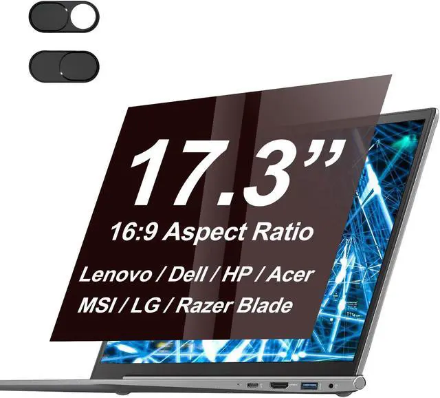 Main image of XinWoTuo 17.3" Laptop Privacy Screen Protector for 16:9 Aspect Widescreen Computer Monitor, 17.3 Inch Eye Protection Privacy Laptop Screen Filter Anti-Glare Anti-Blue Light Privacy Film Bubble Free