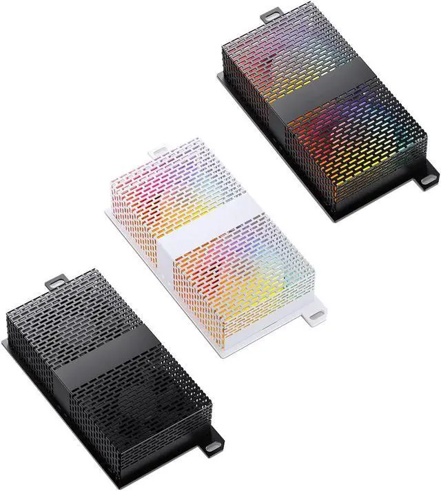 Alt view image 2 of 5 - XROLAND Cooling Fan Memory Active Heatsink Cooling Solution for DDR DDR2 DDR3 DDR4 DDR5 Cooler RAM Enhances Performances and Stability, Size:Approx.120x62x28mm, White RGB Sync Version