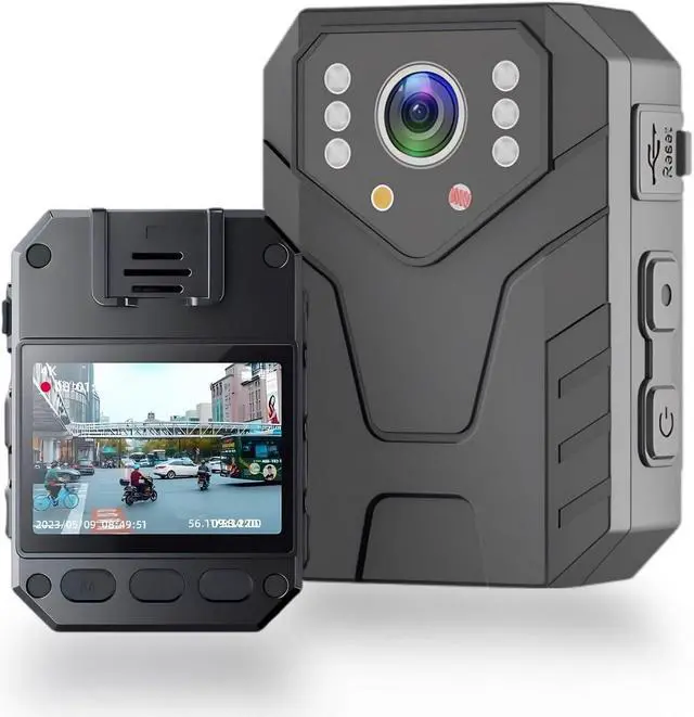 Main image of Mini Body Camera with Audio and Video Recording, 4K Body Worn Cam with 180° Rotating Lens, Police Body Cam Wearable Security Cam Hidden Camera for Law Enforcement Guard (US)