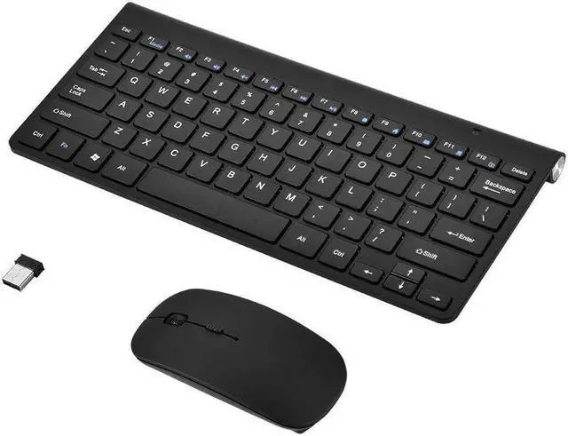 Main image of 2.4GHZ Keyboard and Mouse Combo,Scissor-Switch Keyboard with 12 Multi-Media Keys Fully Waterproof Back Design for PC Win XP/ 7/8 and Other Eqquipment with USB Interface.(Black)