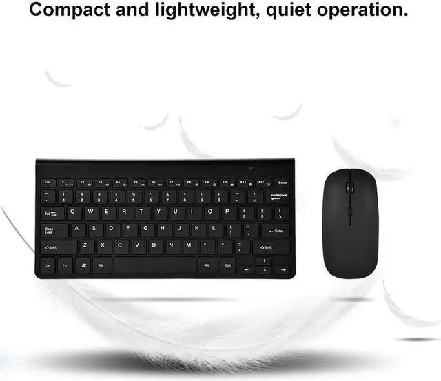Alt view image 5 of 5 - 2.4GHZ Keyboard and Mouse Combo,Scissor-Switch Keyboard with 12 Multi-Media Keys Fully Waterproof Back Design for PC Win XP/ 7/8 and Other Eqquipment with USB Interface.(Black)