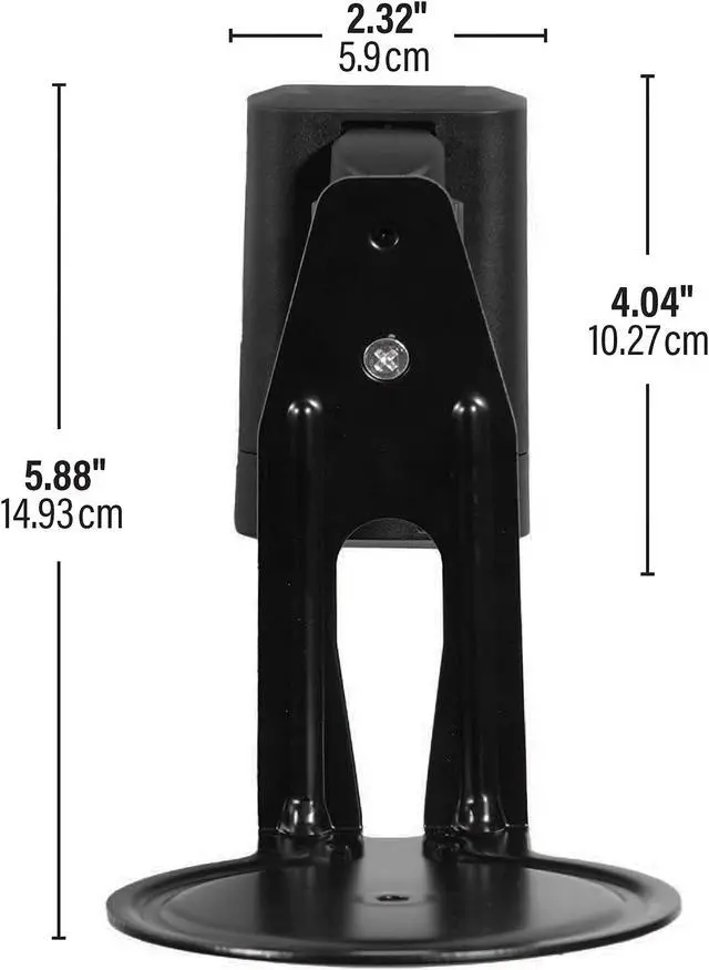 Alt view image 2 of 5 - Sanus Wireless Speaker Wall Mounts for Sonos Era 100(tm) - Black Speaker Mount Tilts & Swivels - Easy 3-Step Install w/Included Hardware - Black Set of 2
