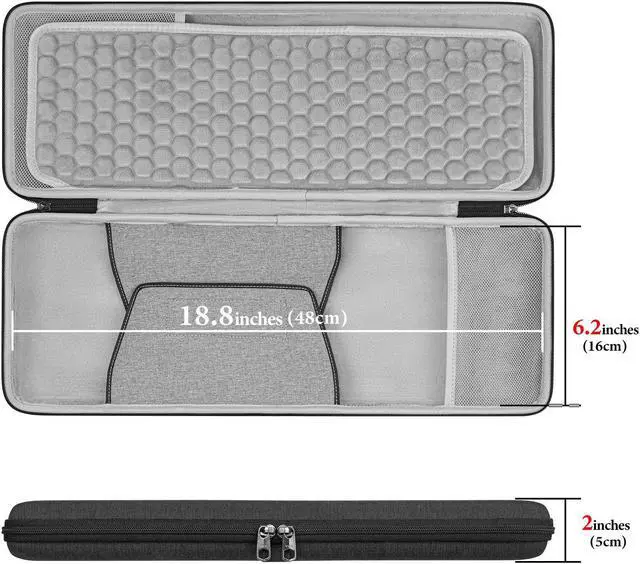 Alt view image 3 of 5 - Geekria Keyboard and Mouse Combo TKL Case, Hard Shell Travel Carrying Bag for 80% Compact 87 Key Computer Mechanical Gaming Keyboard, Compatible with Logitech G915 TKL+G502 Mouse (Dark Gray)