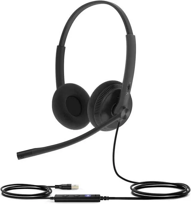 Main image of Yealink Teams Certified Telephone Headset Microphone USB Wired UH34 for Computer PC Laptop Stereo - Lite Dual