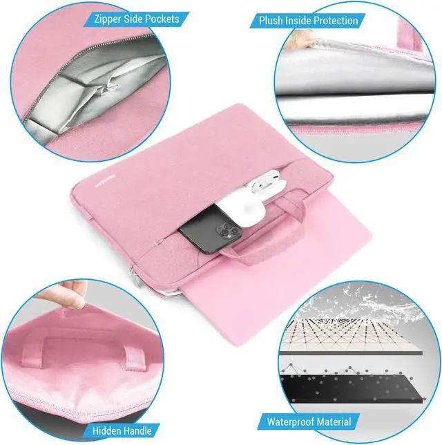 Alt view image 5 of 5 - IBENZER Compatible with Macbook Pro 13 Inch case A1278 2012-2008, Hard Shell Case with Bag & Keyboard & Screen Cover for Old Version Mac Pro 13 with CD-ROM, Rose Quartz, P13RQ+3SP