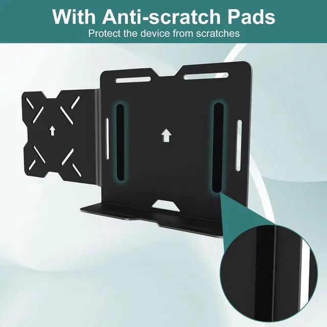 Alt view image 5 of 5 - Universal Small Device VESA Mount can Connect VESA Arms, Adjustable Strap for MFF, Small Computers, Modems and More Mini PC Mount or Other Devices, Mounts on The Back of a Monitor with Screws Kit