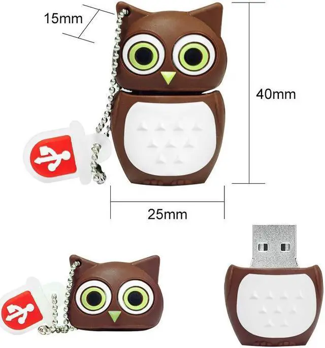 Alt view image 4 of 5 - BorlterClamp USB Flash Drive with Cute Colorful Owl Pattern 16GB Pack of 5 Pcs USB Drive Thumb Drive Gift for Students and Children