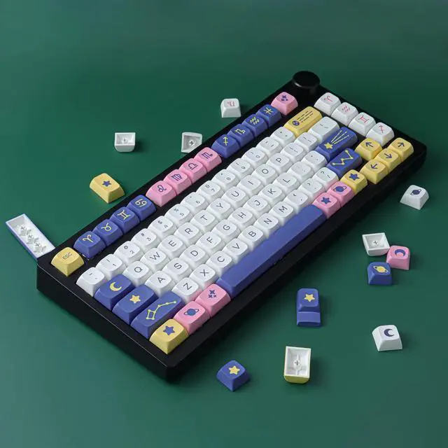 Alt view image 4 of 5 - JOMKIZ Keycaps,132 Keys PBT Keycaps Set Constellation XDA Profile Dye Sublimation Customized US Layout Keycaps for with Cherry MX Switches Mechanical Keyboards