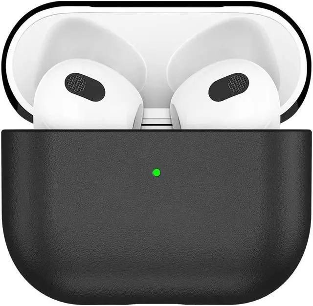 Main image of AirPods 3 Leather Case Cover, Docco Jette Fully-Wrapped Italian Genuine Leather Case for AirPods 3,Supports Wireless Charging Front LED Visible