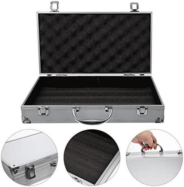 Alt view image 4 of 5 - ERINGOGO Aluminum Attache Case - 14inch Lock Metal Briefcase with Ripple Foam, Hard Aluminum Carrying Case, Universal Portable Tool Case for Laptop/Luggage/Instrument, White