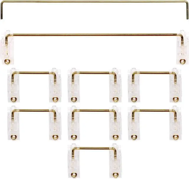 Main image of KPREPUBLIC Everglide V3 Transparent Gold Plated PCB Screw in Stabilizer for Custom Mechanical Keyboard Transparent Black Clear BM60 BM65 (V3 Clear 104 Plus x1)