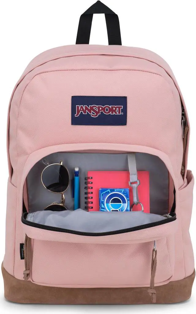 Alt view image 4 of 5 - JanSport Right Pack Backpack - Durable Daypack with Padded 15" Laptop Sleeve, Spacious Main Compartment & Integrated Water Bottle Pocket - Misty Rose