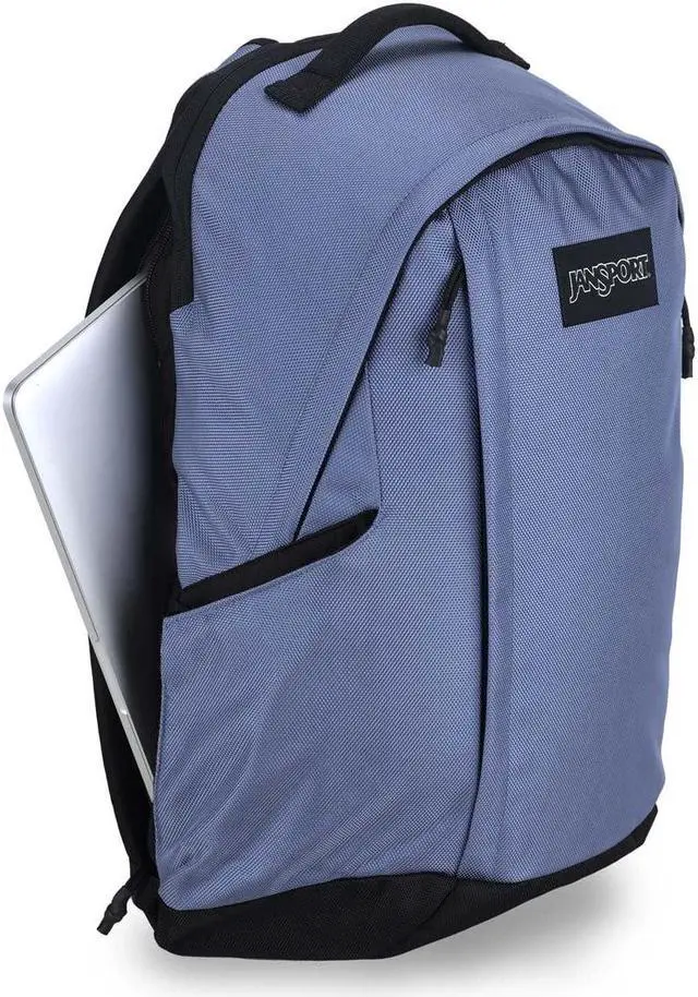 Alt view image 4 of 5 - JanSport Station Pack - Large Backpack with Side Access Padded Laptop Sleeve, Dual Water Bottle Pockets, and Organizer Loft Pocket, Elemental Blue